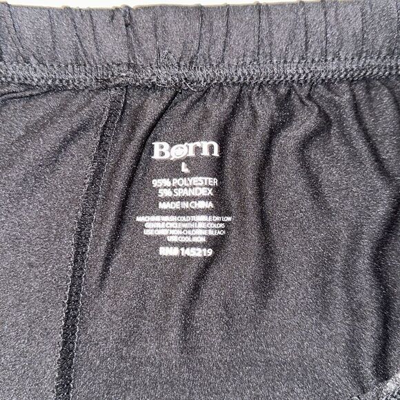 BORN Black White Button DownβNotched Collar Short Sleeve Long Pants Pajama Set - Picture 11 of 12